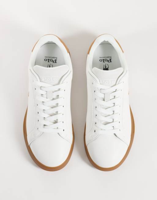 Polo Ralph Lauren Heritage Court II baskets en blanc et camel, 2 de 5