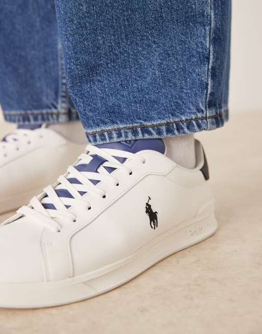 Polo Ralph Lauren Heritage Court II leather sneakers in white and