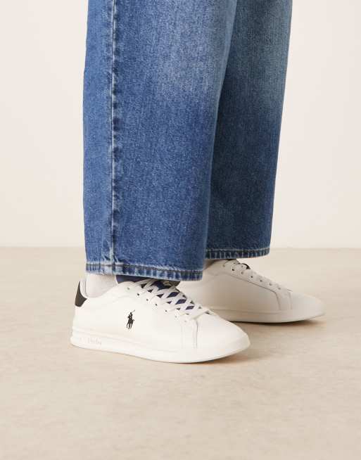 Polo Ralph Lauren - Heritage Court II - Sneakers bianche e blu in pelle
