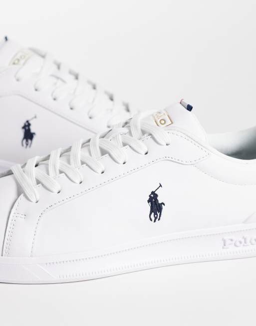 Polo Ralph Lauren Heritage Court II sneakers bianche e navy, 4 di 5