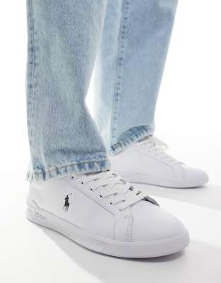 Polo - Heritage Court - Leder-Sneaker in Weiß mit Markenlogo Weiß 46