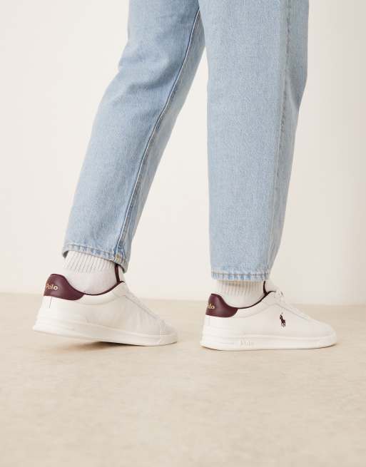 Polo Ralph Lauren - Heritage Court - Sneakers bianche e bordeaux, 3 di 5