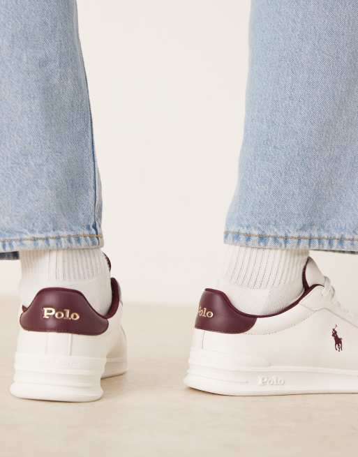 Polo Ralph Lauren - Heritage Court - Sneakers bianche e bordeaux, 5 di 5