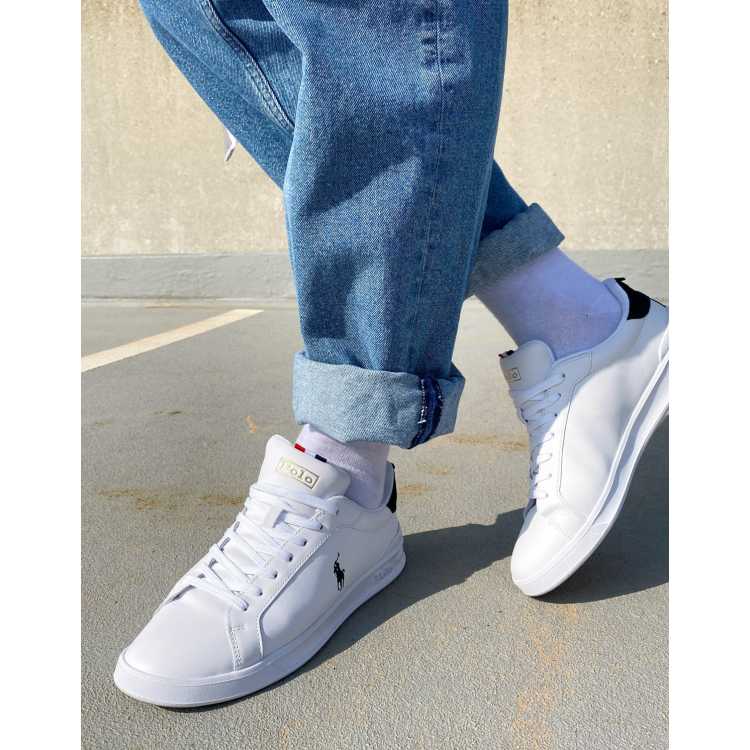 Polo ralph lauren 1 low top logo trainers hotsell