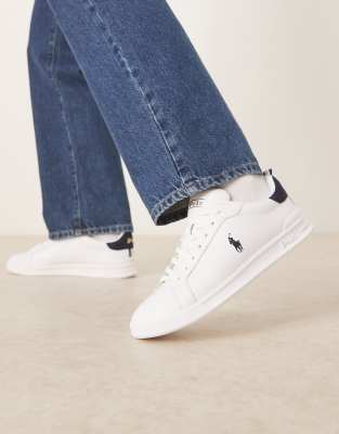Polo Ralph Lauren Polo Ralph Lauren Heritage court trainers in white