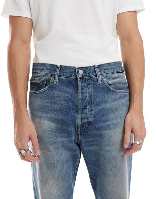 Polo Ralph Lauren Heritage Jean droit à ourlet brut Bleu