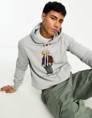 Mid Grey boohooMAN Charcoal Oversized Premium BHM Gothic Acid Wash Imprimé Sweat à capuche | Boohoo