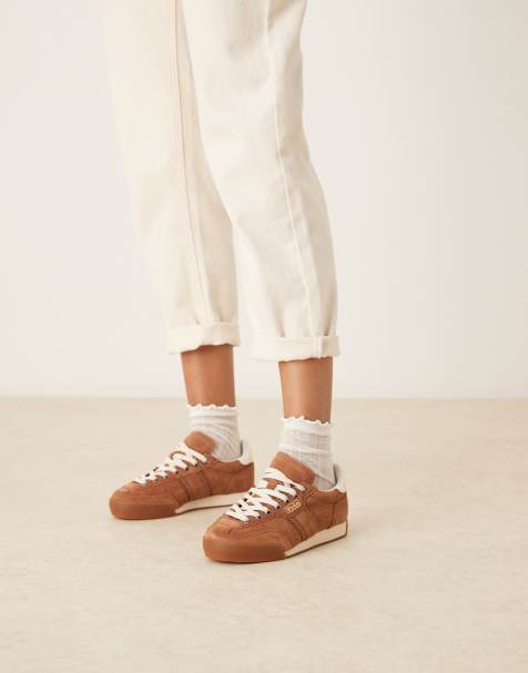 Polo Ralph Lauren – Hester – Brązowe buty sportowe z logo - view 1