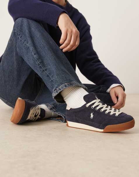 Polo Ralph Lauren - Hester - Marineblå sneakers i ruskind - view 1