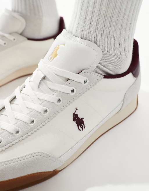 Polo Ralph Lauren Hester sneakers in white and red, 4 of 5