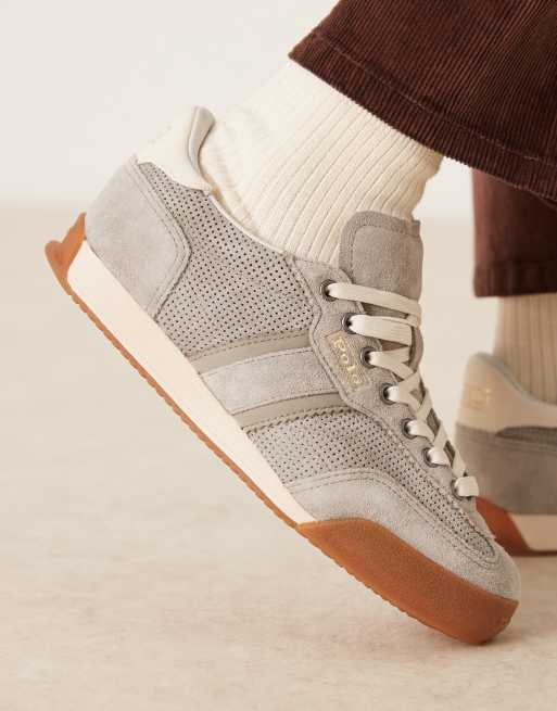 Polo Ralph Lauren Hester sneakers with logo in grey, 3 of 5