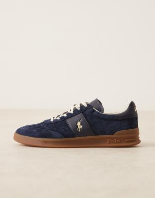  Hester suede & canvas trainer  and navy