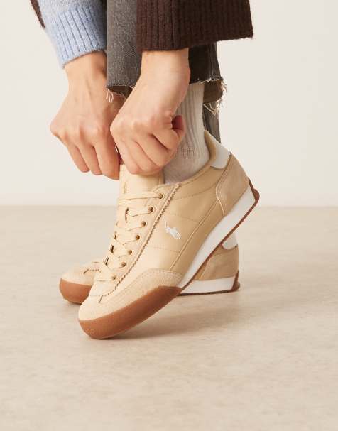Polo Ralph Lauren Hester trainer in beige - view 1