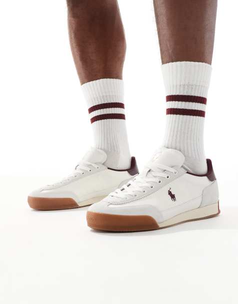 Polo Ralph Lauren Hester trainer in white and red - view 1