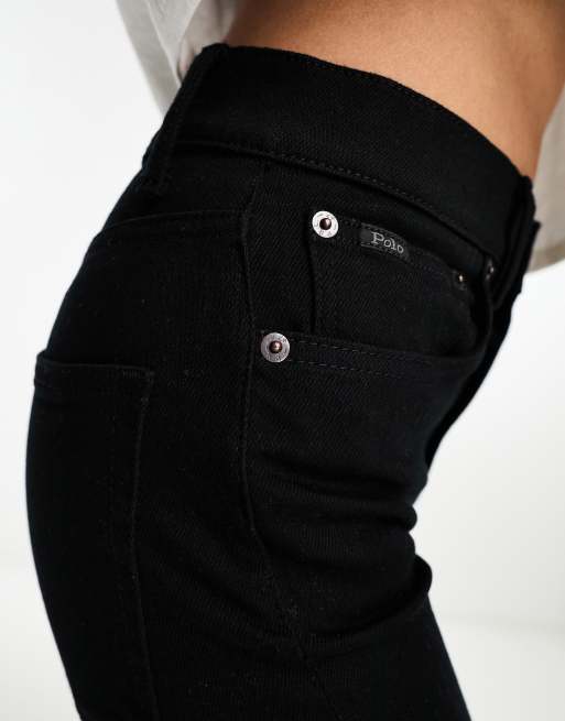 Polo Ralph Lauren high rise ankle skinny fit jeans in black