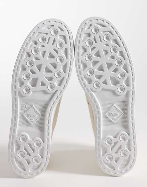 Polo Ralph Lauren high top sneakers in cream, 5 of 5