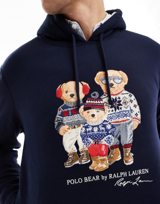 Polo bear christmas hoodie sale