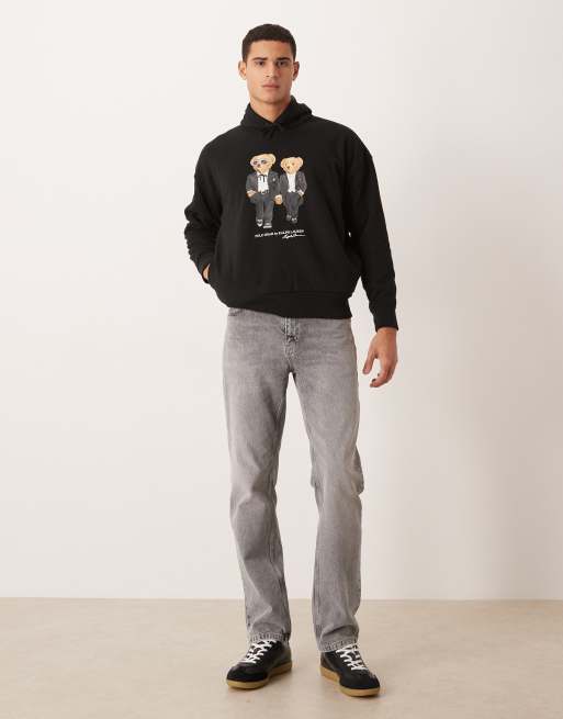 Polo Ralph Lauren - Holiday Bear - Sort afslappet hættetrøje med print , 2 af 5