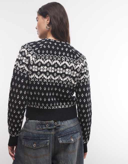 Polo Ralph Lauren holiday cardigan in black, 4 of 4