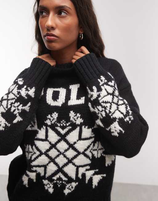 Polo Ralph Lauren holiday sweater in black, 3 of 4