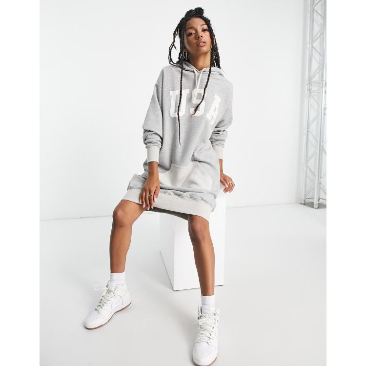 Polo Ralph Lauren hooded jersey dress in gray