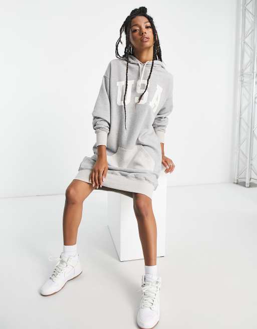 Polo Ralph Lauren hooded jersey dress in gray