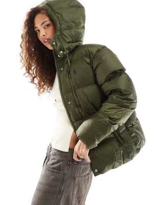 Polo Ralph Lauren Polo Ralph Lauren hooded puffer jacket in olive green