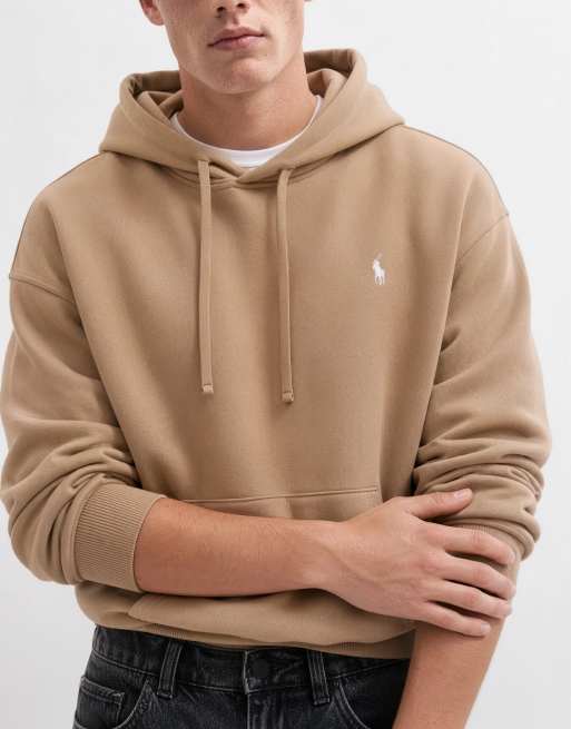 Polo Ralph Lauren hoodie épais beige avec logo script imprimé au dos, 8 de 10