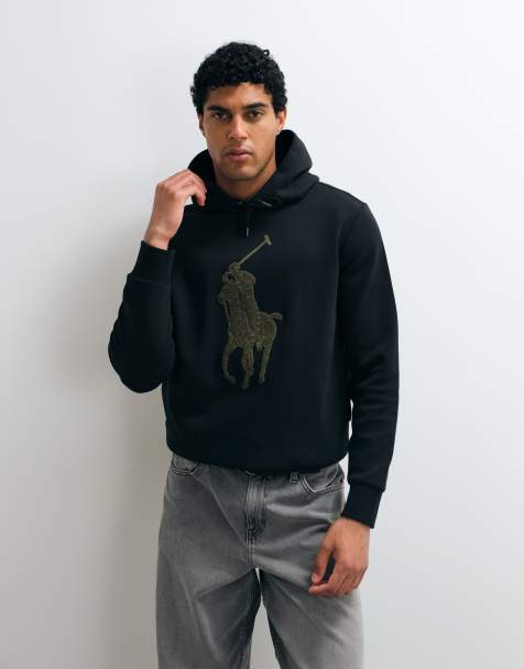 Polo Ralph Lauren hoodie i svart dubbelstickad kvalitet - view 1