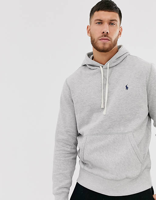 Polo Ralph Lauren hoodie in grey with player logo | ASOS