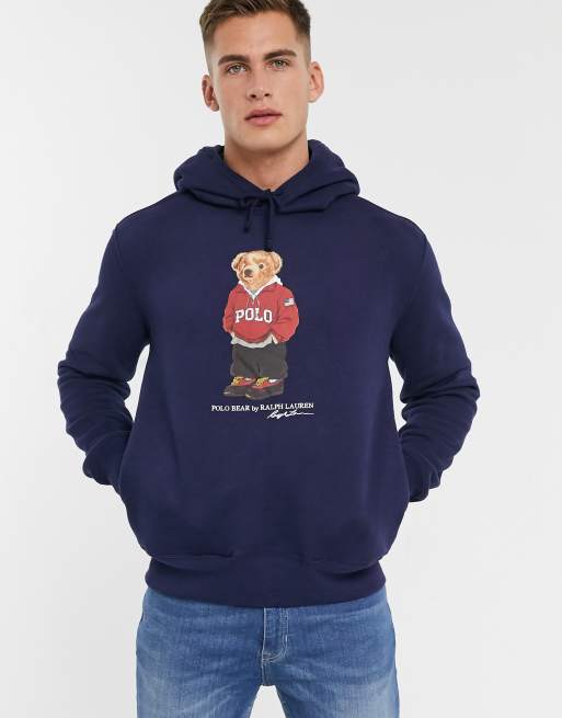 Navy blue best sale polo bear hoodie