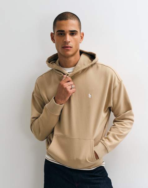 Polo Ralph Lauren hoodie med scriptlogga och tryck på ryggen i beige - view 1