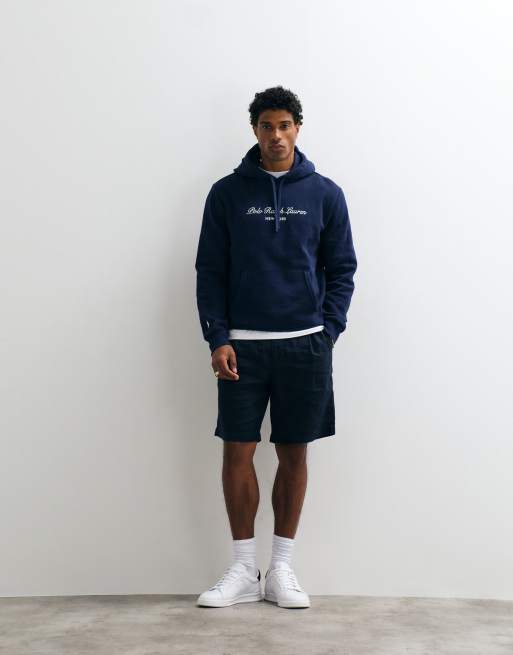 Polo Ralph Lauren hoodie med stor scriptlogga i navy, 3 av 5