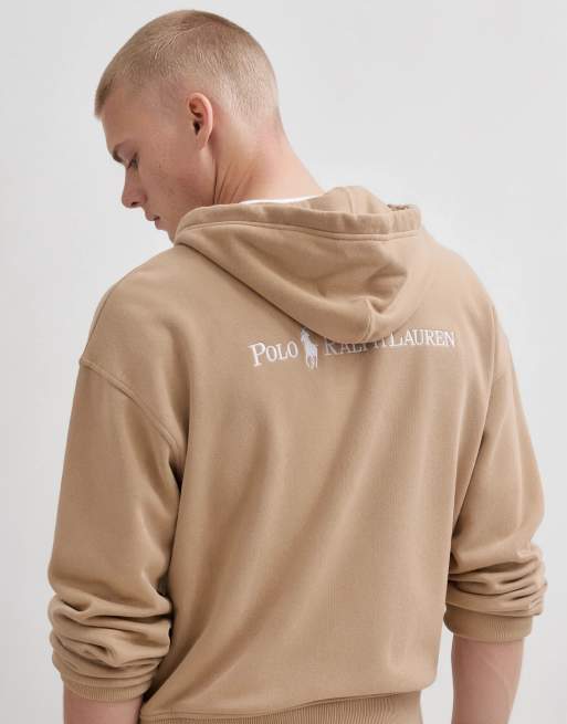 Polo Ralph Lauren hoodie met scriptlogo op de achterkant in beige, 9 van 10