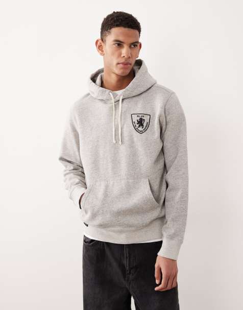 Polo Ralph Lauren - Hoodie van fleece met sportlogo en klassiek oversized pasvorm in gemêleerd grijs - view 1