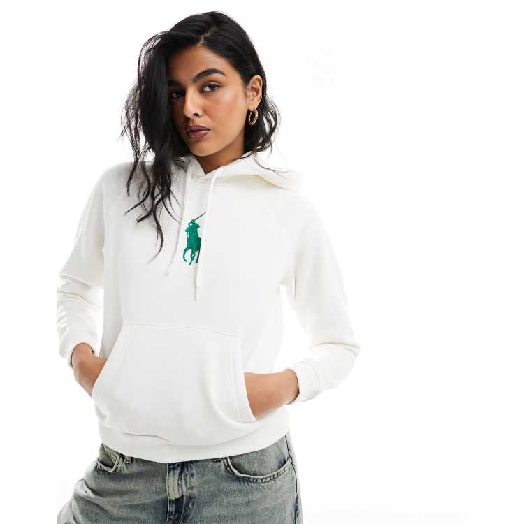 Polo Ralph Lauren hoodie with large chest logo in white