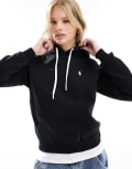 [Polo Ralph Lauren] Polo Ralph Lauren hoodie with logo in black XS BLACK