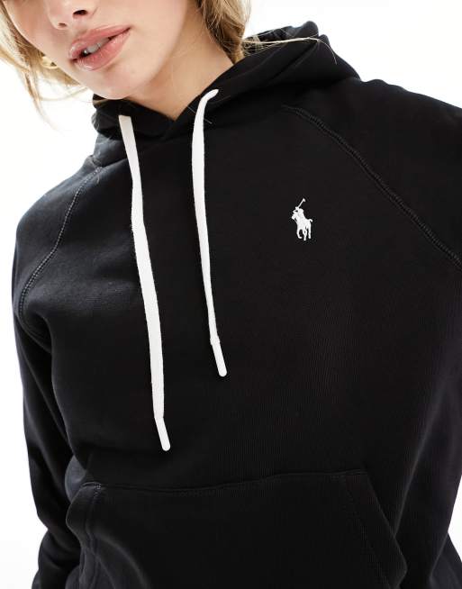 Black polo hoodie discount women's