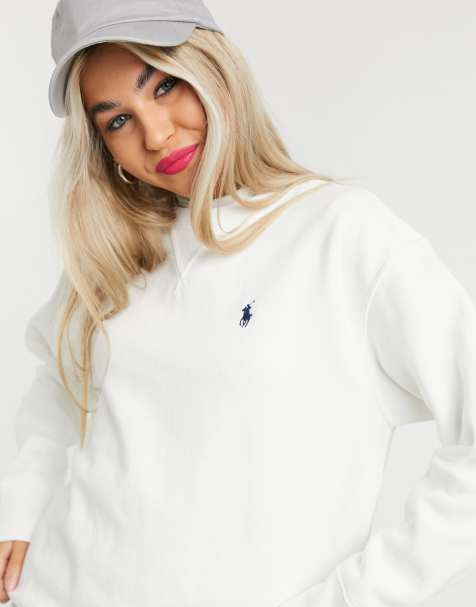 Polo Ralph Lauren horse logo sweater in white