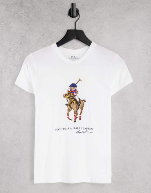 Polo Ralph Lauren horse logo t shirt in white ASOS