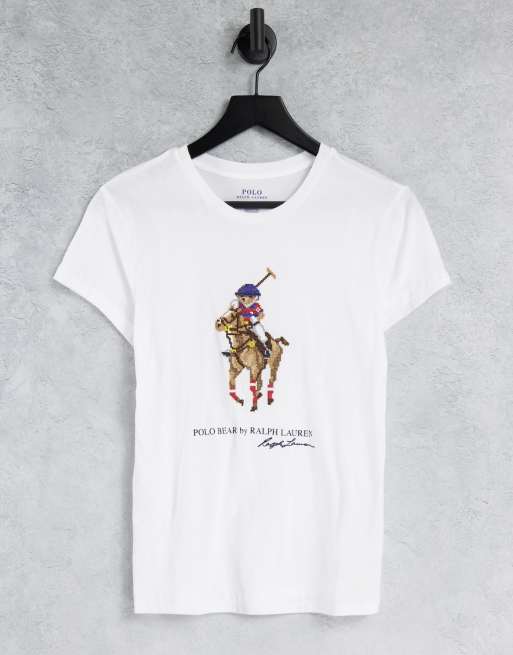 Polo Ralph Lauren horse logo T-shirt in white | ASOS