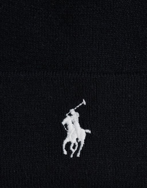 Polo Ralph Lauren hue i merinould med ikonlogo i sort, 2 af 3