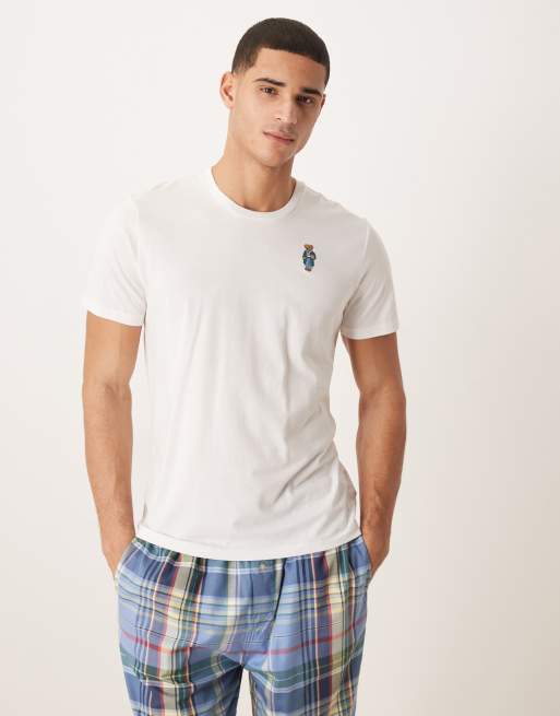 Polo Ralph Lauren - Hvidt og blåt pyjamassæt med Bear-logo, 2 af 5