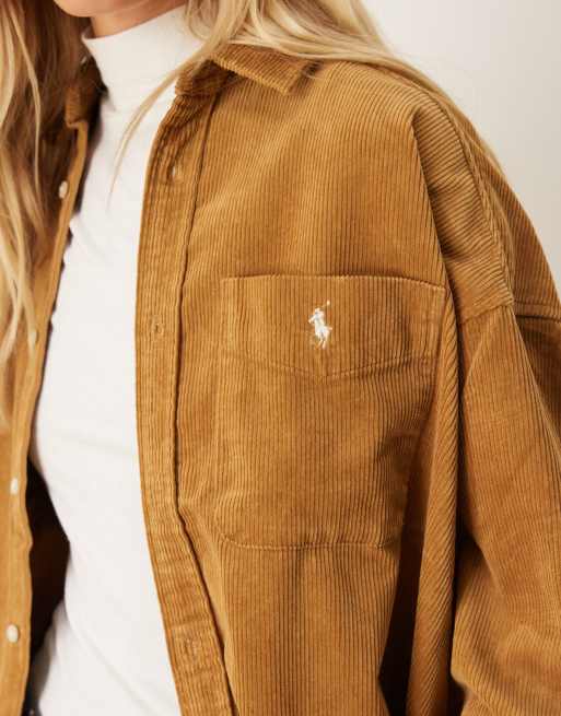 Polo Ralph Lauren - Icon - Camicia in tessuto a coste color cuoio con logo, 4 di 4