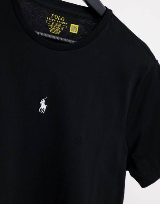 Polo Ralph Lauren icon central logo t-shirt in black | ASOS