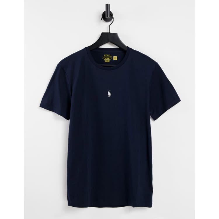 Polo Ralph Lauren icon central logo t-shirt in navy | ASOS