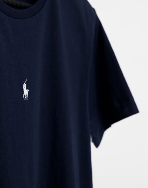 Polo Ralph Lauren icon central logo t-shirt in navy, 2 of 4