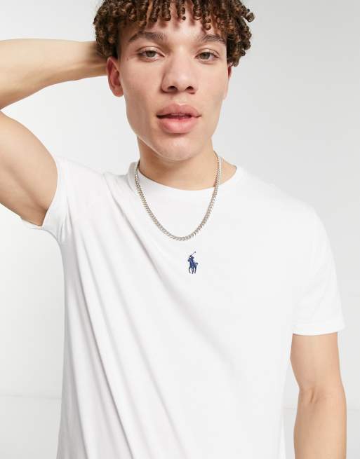 Polo Ralph Lauren icon central logo T shirt in white