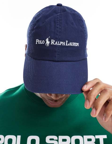 Polo Ralph Lauren – Icon – Granatowa bejsbolowa czapka z daszkiem z diagonalu z napisem z logo - view 1