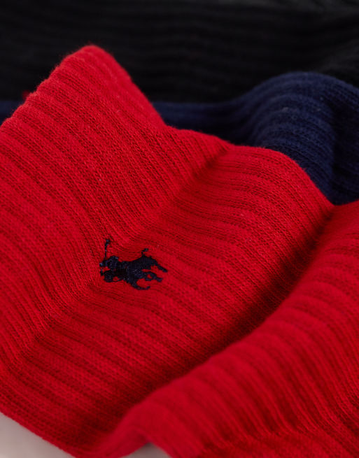 Polo Ralph Lauren icon logo 6 pack crew socks in multi, 2 of 3